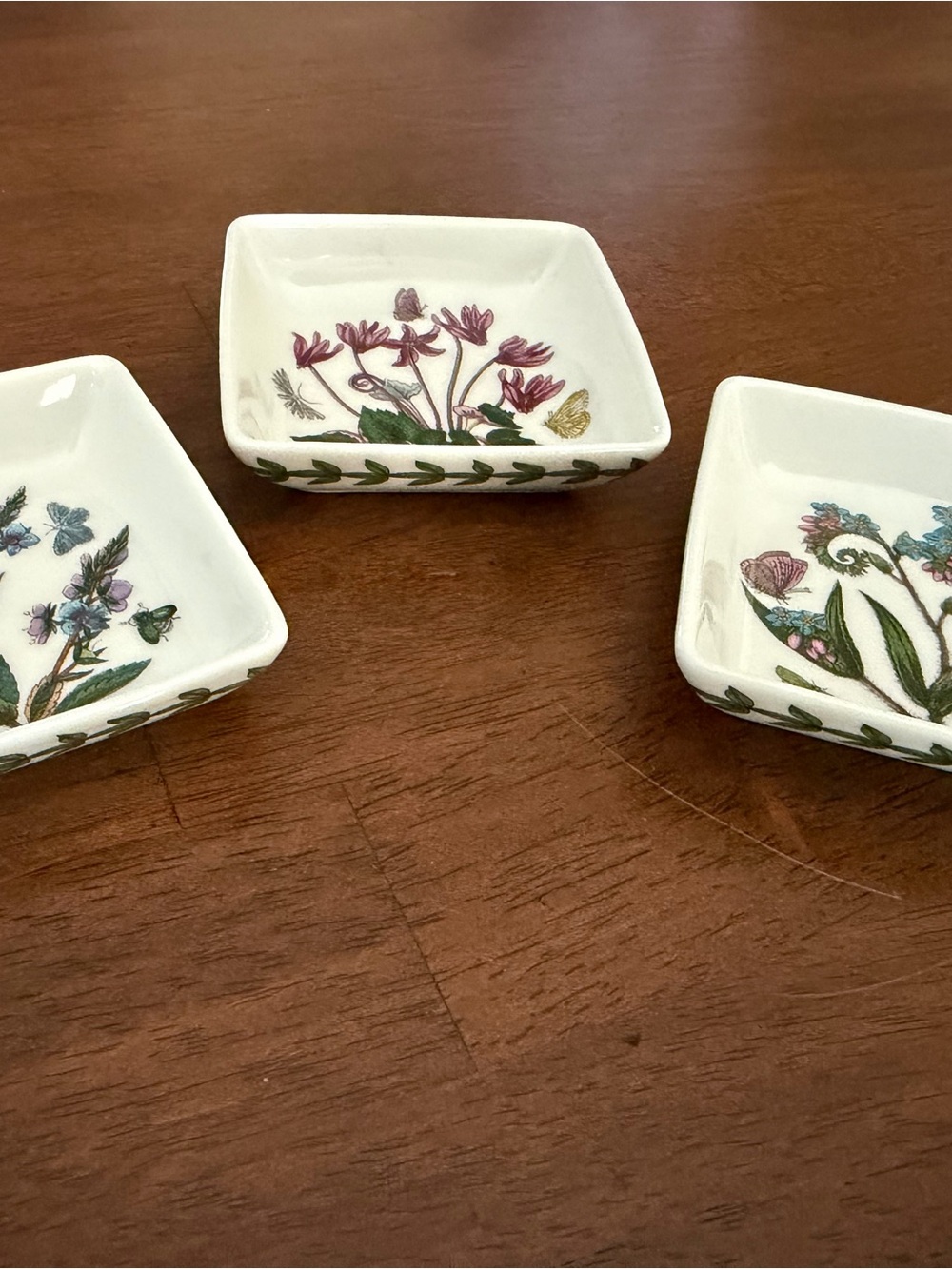 Portmeirion Botanic Garden Square Bowls - Set of 3